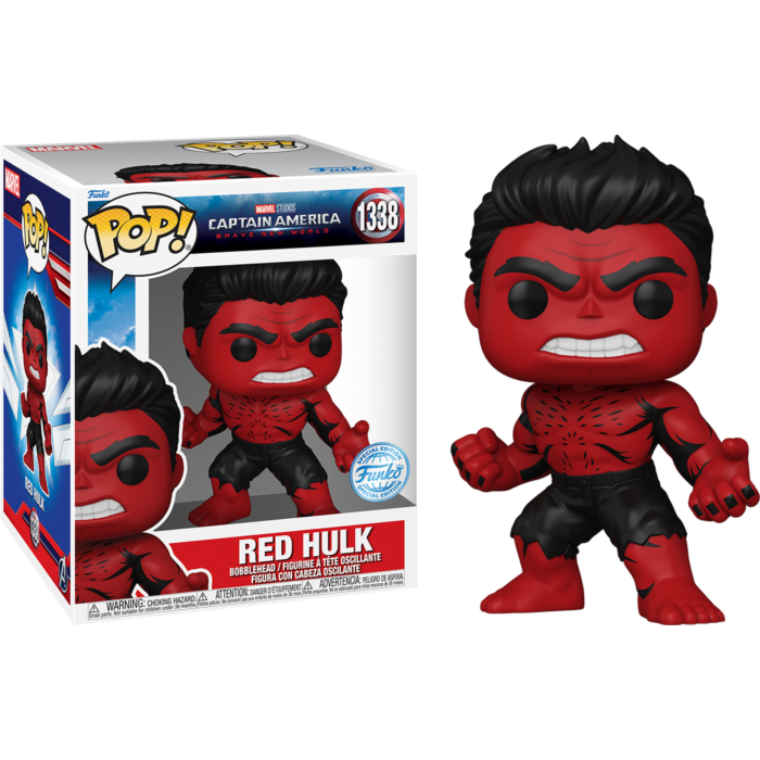 Funko Pop! Captain America: Brave New World - Red Hulk (Deco) Super Sized 6" #1338