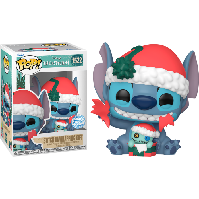 Funko Pop! Lilo & Stitch - Stitch Unwrapping Gift (Holiday) #1522 - Pop Basement