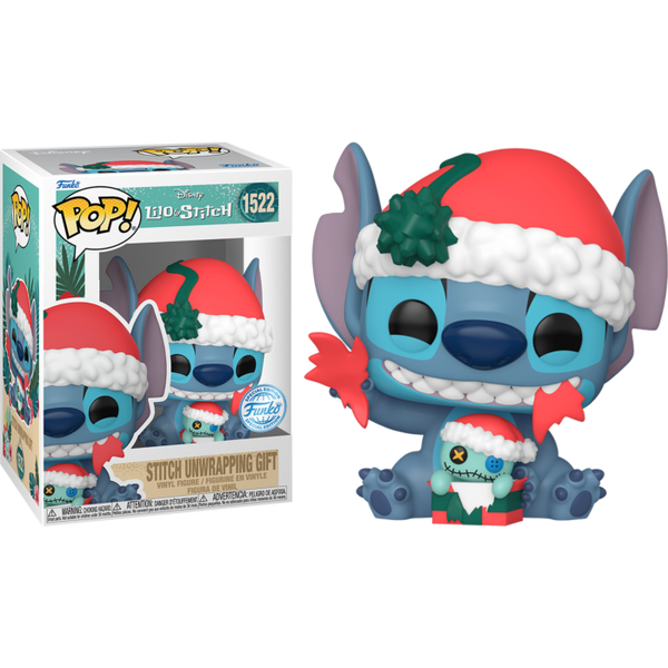 Funko Pop! Lilo & Stitch - Stitch Unwrapping Gift (Holiday) #1522 - Pop Basement