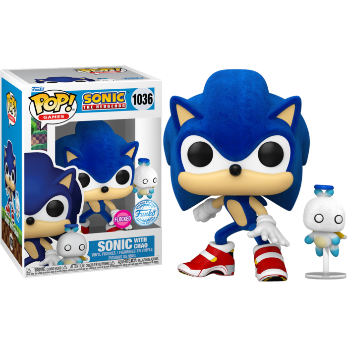 Funko Pop! Sonic the Hedgehog - Sonic with Chao Flocked #1036 - Pop Basement