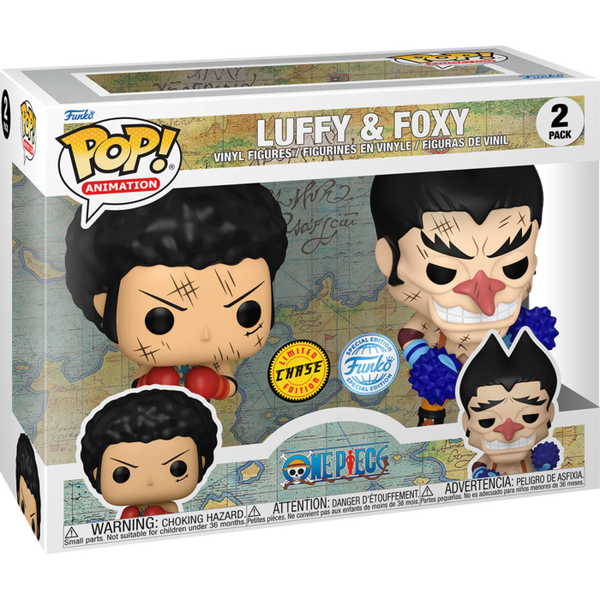 Funko Pop! One Piece - Luffy & Foxy - 2-Pack - Chase Chance - Pop Basement