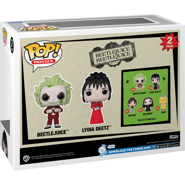 Funko Pop! Beetlejuice Beetlejuice - Beetlejuice & Lydia Deetz - 2-Pack - Pop Basement