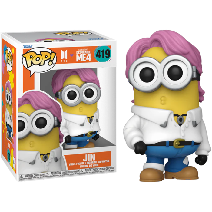 Funko Pop! Despicable Me 4 x BTS - Jin Minion #419 - Pop Basement