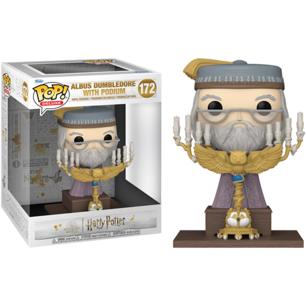 Funko Pop! Harry Potter and the Prisoner of Azkaban - Albus Dumbledore with Podium #172 - Pop Basement