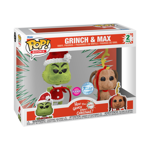 Funko Pop! How the Grinch Stole Christmas! - The Grinch & Max Flocked - 2-Pack - Pop Basement