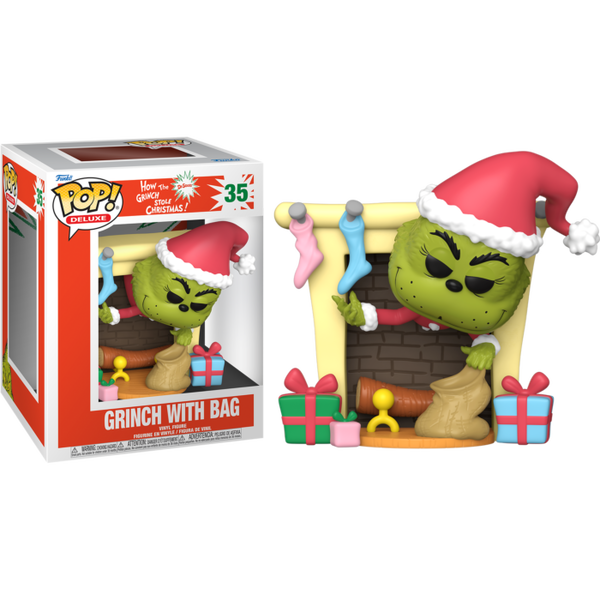 Funko Pop! How the Grinch Stole Christmas! - The Grinch with Bag Deluxe #35 - Pop Basement