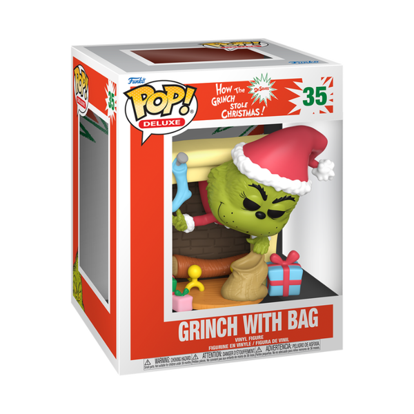 Funko Pop! How the Grinch Stole Christmas! - The Grinch with Bag Deluxe #35 - Pop Basement