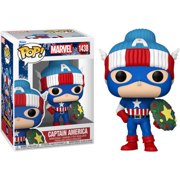 Funko Pop! Marvel - Captain America (Holiday) #1438 - Pop Basement