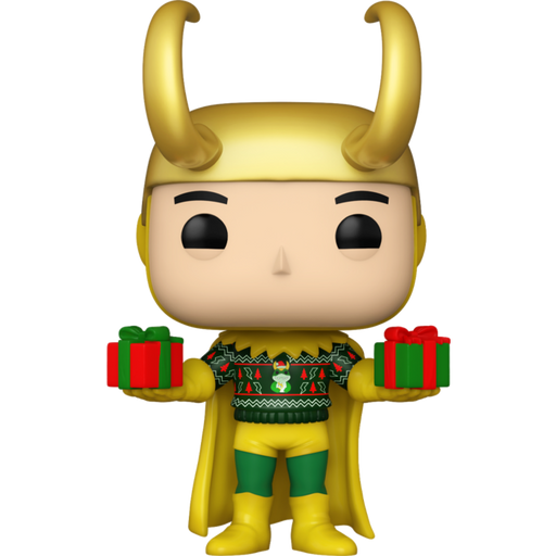 Funko Pop! Marvel - Loki with Sweater Holiday Metallic #1322 - Pop Basement