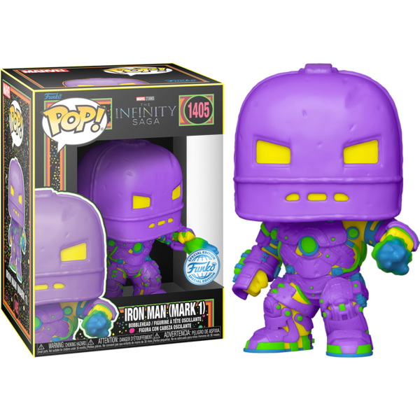 Funko Pop! Marvel - The Infinity Saga - Iron Man (Mark 1) Blacklight #1405 - Pop Basement