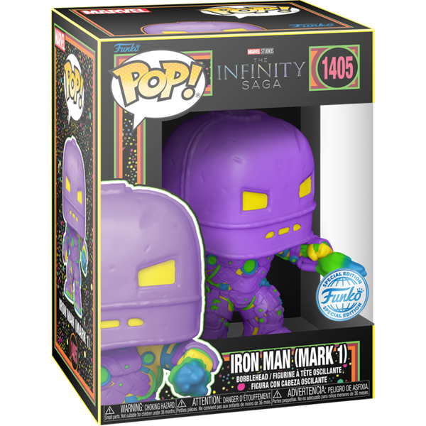 Funko Pop! Marvel - The Infinity Saga - Iron Man (Mark 1) Blacklight #1405 - Pop Basement