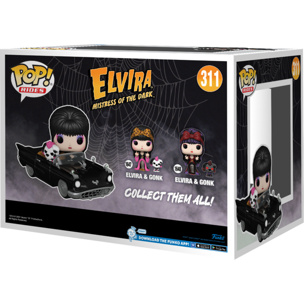 Funko Pop! Rides - Elvira - Mistress of the Dark - Elvira & Gonk in the Macabre Mobile #311 - Pop Basement