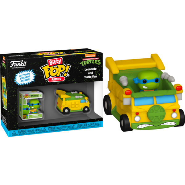 Funko Pop! Rides - Teenage Mutant Ninja Turtles - Leonardo and Turtle Van Bitty #05 - Pop Basement