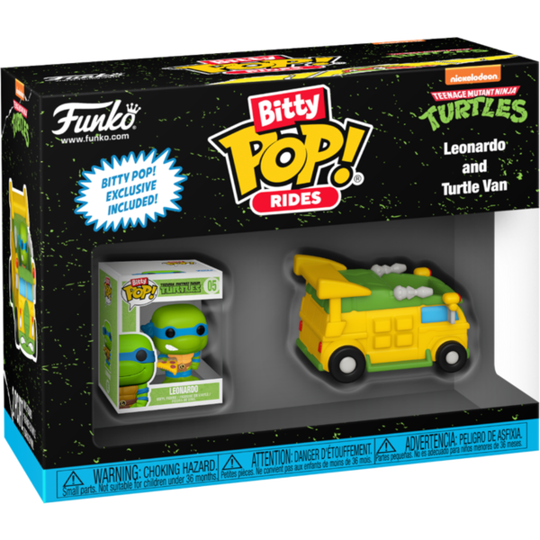 Funko Pop! Rides - Teenage Mutant Ninja Turtles - Leonardo and Turtle Van Bitty #05 - Pop Basement