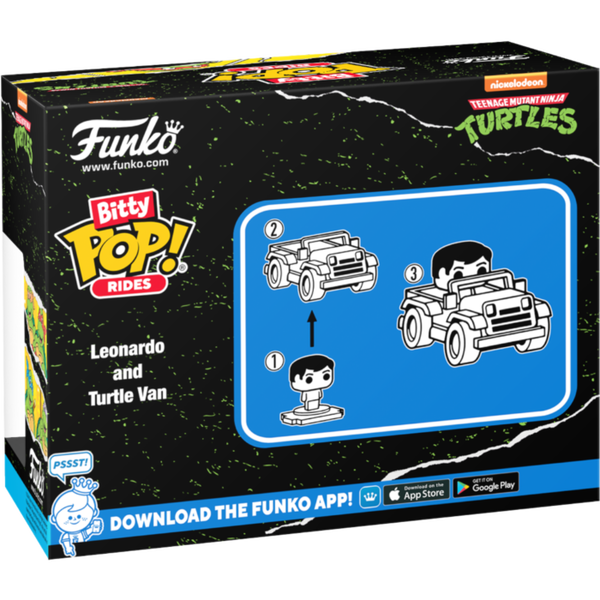 Funko Pop! Rides - Teenage Mutant Ninja Turtles - Leonardo and Turtle Van Bitty #05 - Pop Basement