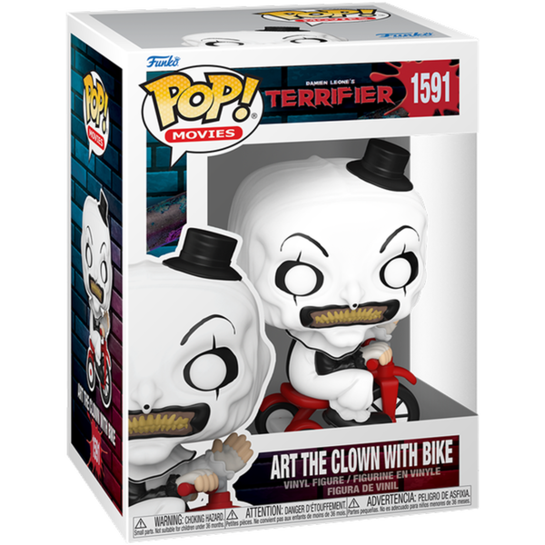 Funko Pop! Terrifier - Art The Clown with Bike #1591 - Pop Basement