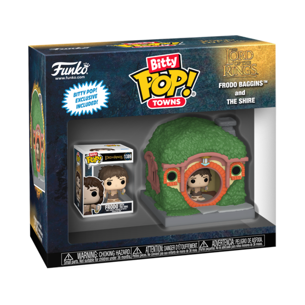 Funko Pop! The Lord of the Rings - Frodo Baggins & The Shire Bitty Town #1389 - Pop Basement