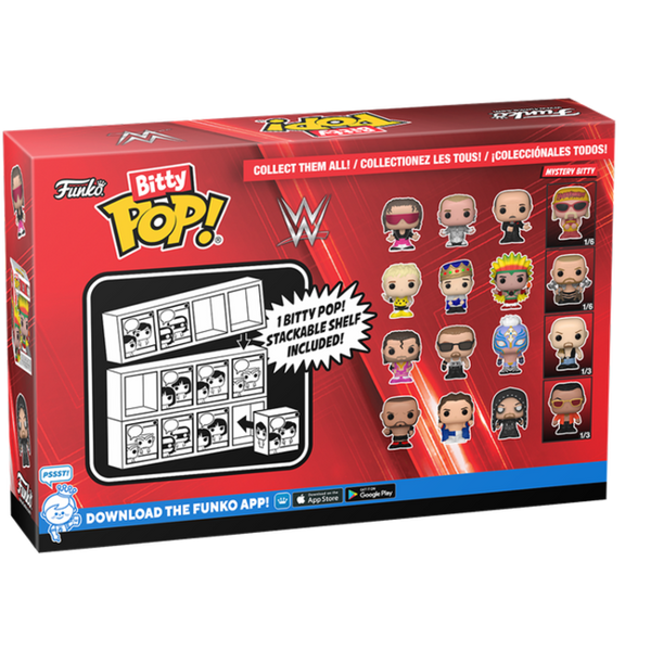 Funko Pop! WWE - Dusty Rhodes, Jerry Lawler, Ricky “The Dragon” Steamboat & Mystery Bitty Series 02 - (4 Pack) - Pop Basement