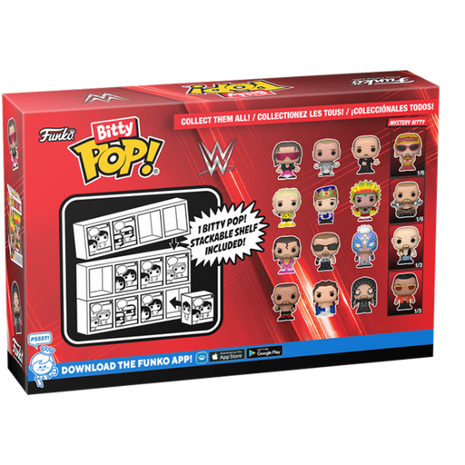 Funko Pop! WWE - Razor Ramon, Diesel, Rey Mysterio & Mystery Bitty Series 03 - (4 Pack) - Pop Basement