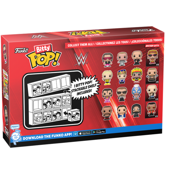 Funko Pop! WWE - Razor Ramon, Diesel, Rey Mysterio & Mystery Bitty Series 03 - (4 Pack) - Pop Basement