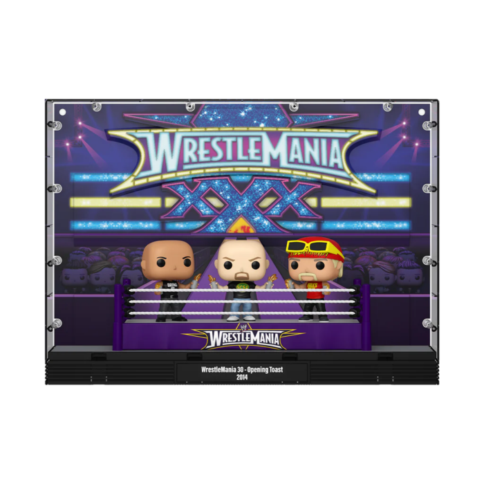 Funko Pop! WWE - WrestleMania 30 - The Rock, "Stone Cold" Steve Austin & Hulk Hogan Opening Toast #05 - Pop Basement