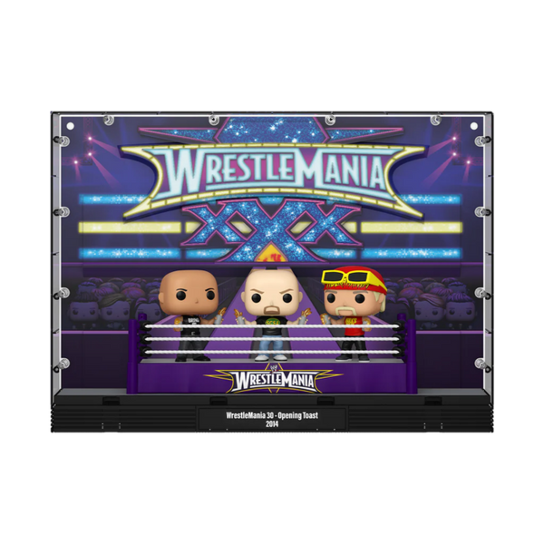 Funko Pop! WWE - WrestleMania 30 - The Rock, "Stone Cold" Steve Austin & Hulk Hogan Opening Toast #05 - Pop Basement