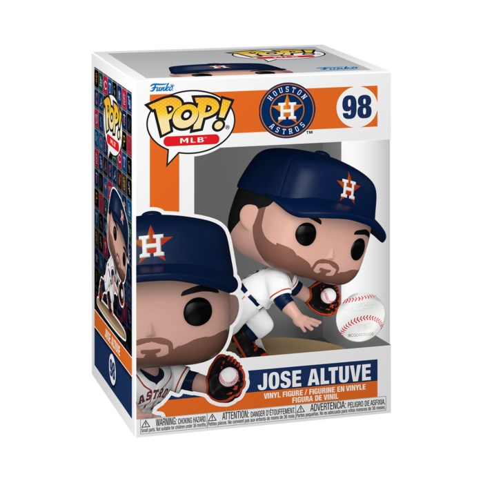 Funko Pop! - MLB Baseball - Jose Altuve Catching in White Jersey Houston Astros #98 - Pop Basement
