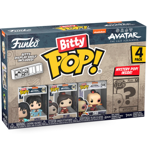 Funko Pop! Avatar - The Last Airbender - Azula, Ty Lee, Zuko & Mystery Bitty Series 02  - (4-Pack) - Pop Basement