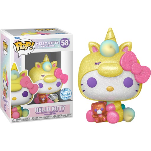 Funko Pop! Hello Kitty - Hello Kitty Unicorn Diamond Glitter #58 - Pop Basement
