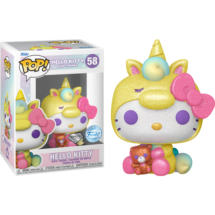 Funko Pop! Hello Kitty - Hello Kitty Unicorn Diamond Glitter #58 - Pop Basement