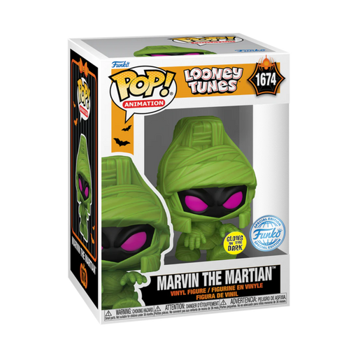 Funko Pop! Looney Tunes - Halloween - Marvin the Martian (Mummy) Glow-in-the-Dark #1674 - Pop Basement