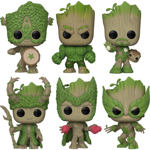 Funko Pop! Marvel 85th Anniversary - We Are Groot - Groot to the Rescue - Bundle (Set of 6) - Pop Basement