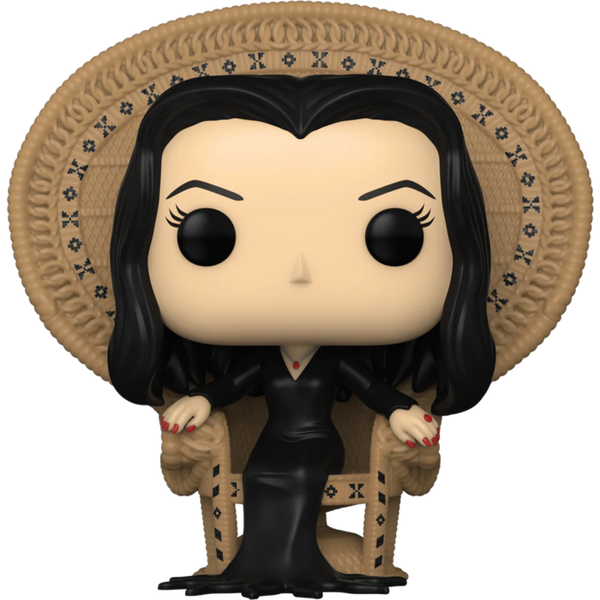 Funko Pop! The Addams Family (1964) - Morticia Addams on Wicker Chair Deluxe #1550 - Pop Basement
