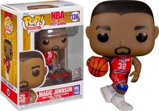 Funko Pop! NBA Basketball - Magic Johnson 1986 Red All Star Jersey #136 - Pop Basement