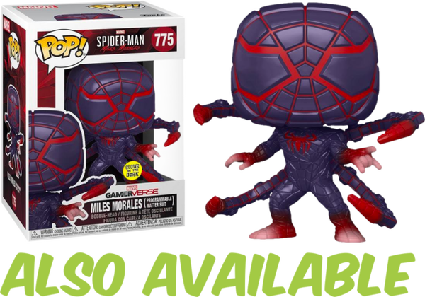 Funko Pop! Marvel's Spider-Man: Miles Morales - Miles Morales in Programmable Matter Suit Jumping Glow in the Dark #840 - Pop Basement