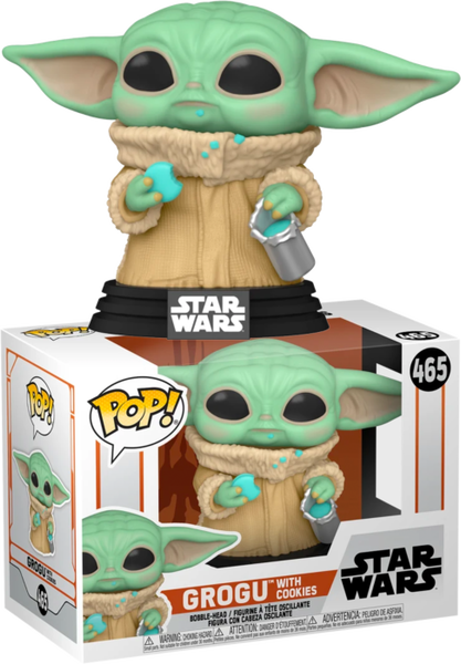Funko Pop! Star Wars: The Mandalorian - Grogu (The Child) with Cookie #465 - Pop Basement