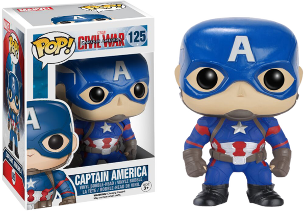 Funko Pop! Captain America: Civil War - Captain America #125 - Pop Basement