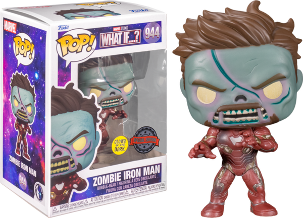 Funko Pop! What If… - Zombie Iron Man Glow in the Dark #944 - Pop Basement