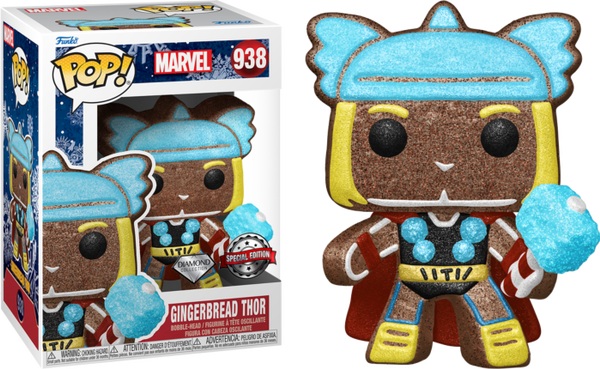 Funko Pop! Marvel: Holiday - Gingerbread Thor Diamond Glitter #938 - Pop Basement