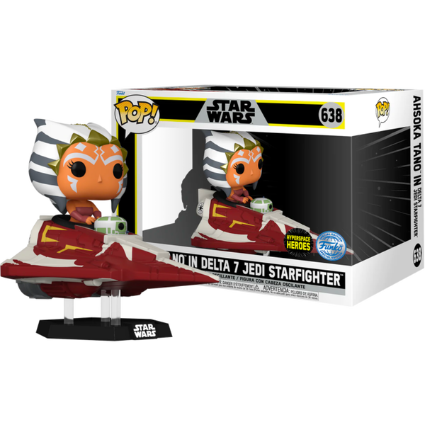 Funko Pop! Rides - Star Wars: The Clone Wars - Ahsoka Tano in Delta-7B Jedi Starfighter #638 - Pop Basement