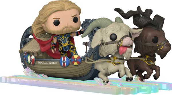 Funko Pop! Rides - Thor 4: Love and Thunder - Thor, Toothgnasher & Toothgrinder with Goat Boat #290 - Pop Basement