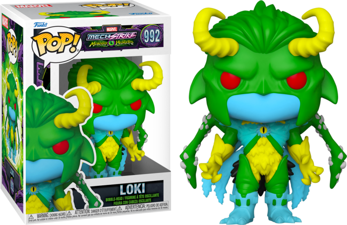 Funko Pop! Marvel Mech Strike: Monster Hunters - Loki #992 - Pop Basement