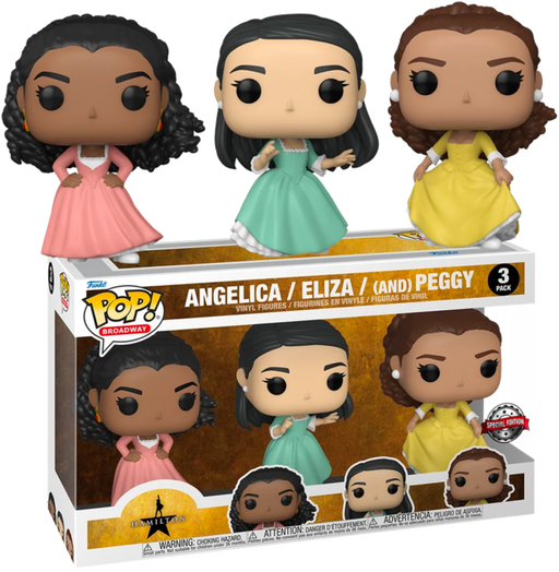 Funko Pop! Hamilton - Angelica, Eliza and Peggy Schuyler Sisters - 3-Pack - Pop Basement