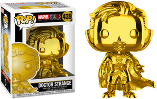 Funko Pop! Marvel Studios: The First Ten Years - Doctor Strange Gold Chrome #439 - Pop Basement
