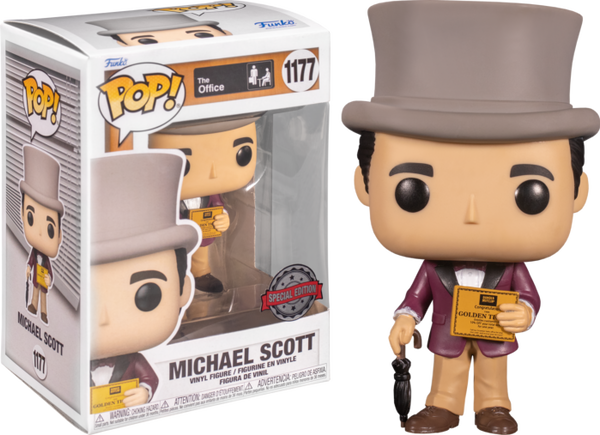 Funko Pop! The Office - Michael Scott with Golden Ticket #1177 - Pop Basement