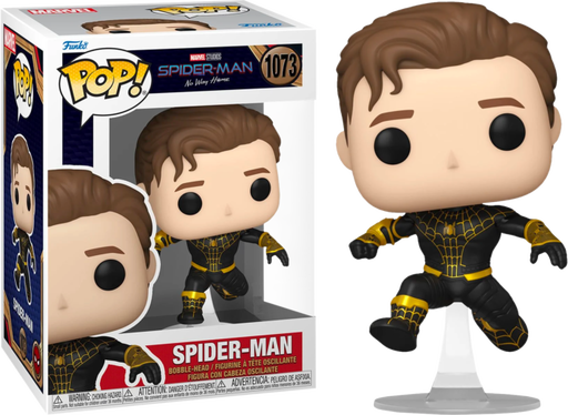 Funko Pop! Spider-Man: No Way Home - Spider-Man Unmasked Black Suit #1073 - Chase Chance - Pop Basement