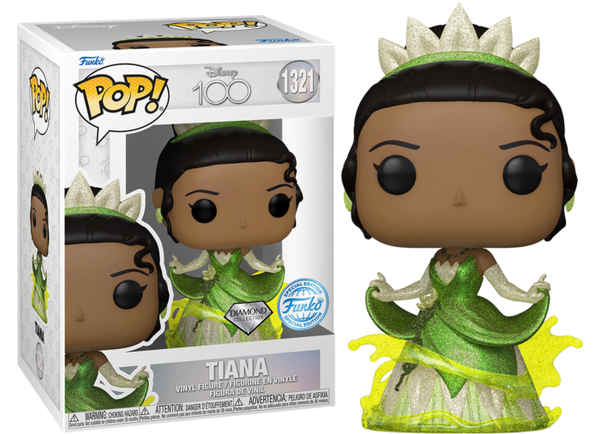 Funko Pop! The Princess and the Frog (2009) - Tiana Disney 100th Diamond Glitter #1321 - Pop Basement