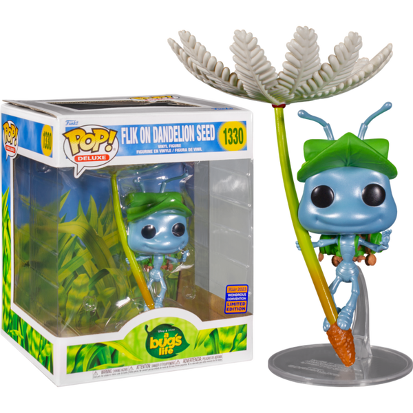 Funko Pop! A Bug's Life - Flik On Dandelion Seed Deluxe #1330 (2023 Wondrous Convention Exclusive) - Pop Basement