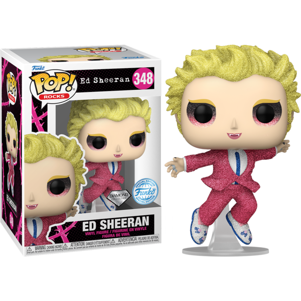 Funko Pop! Ed Sheeran - Ed Sheeran in Pink Suit Diamond Glitter #348 - Pop Basement