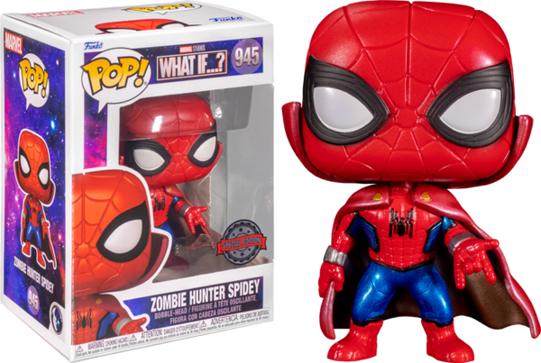 Funko Pop! What If… - Zombie Hunter Spidey Metallic #945 - Pop Basement